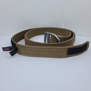 Bison Designs Heavy Duty Nylon Last Chance Belt Adjustable Tan USA Made XL